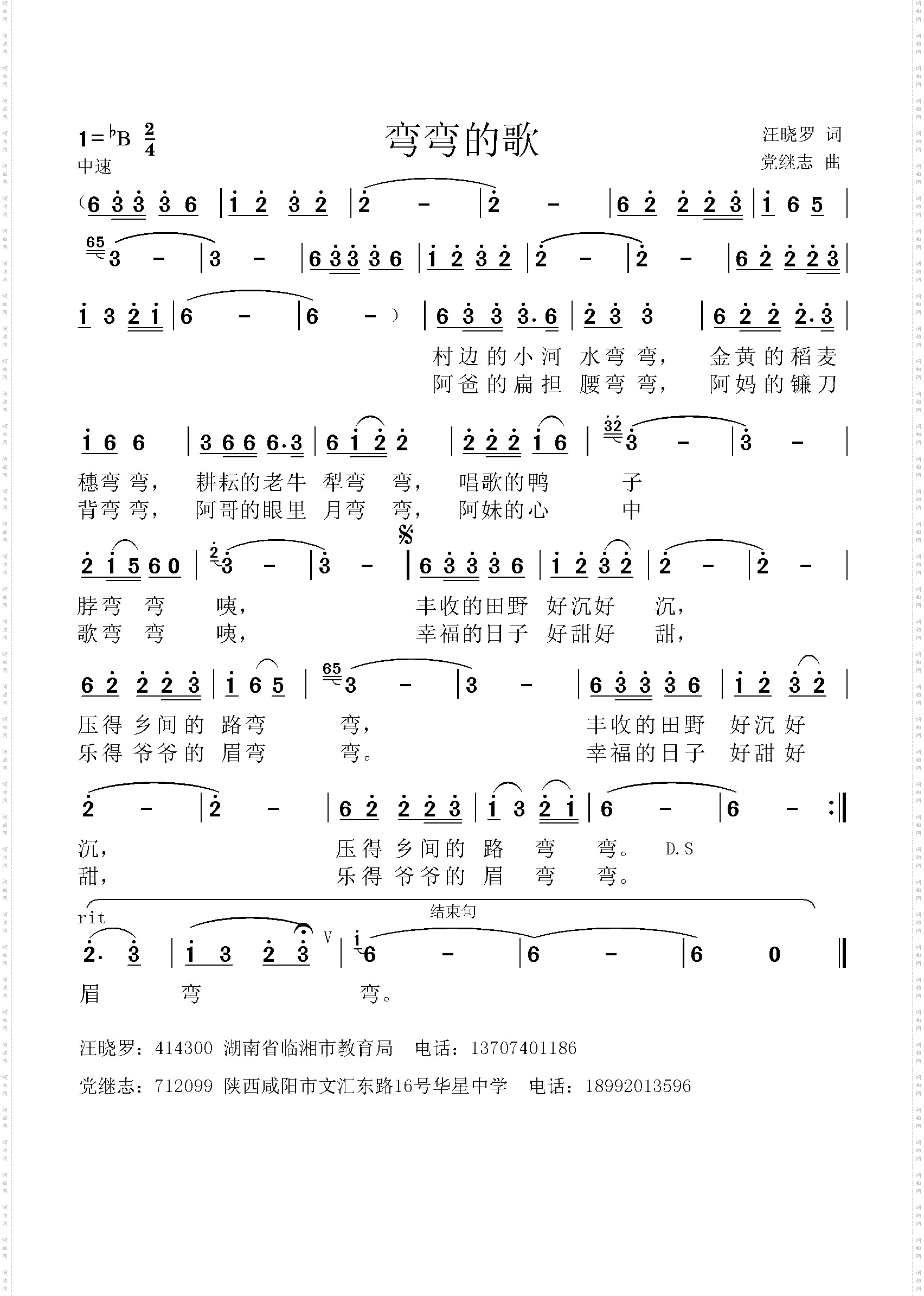 弯弯的歌