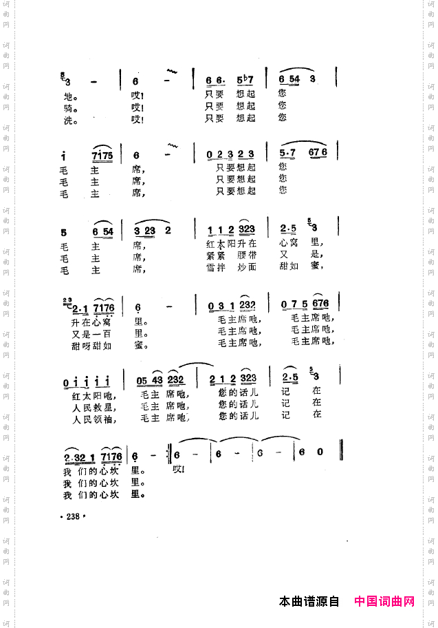 毛泽东之歌-红太阳歌曲集201-250