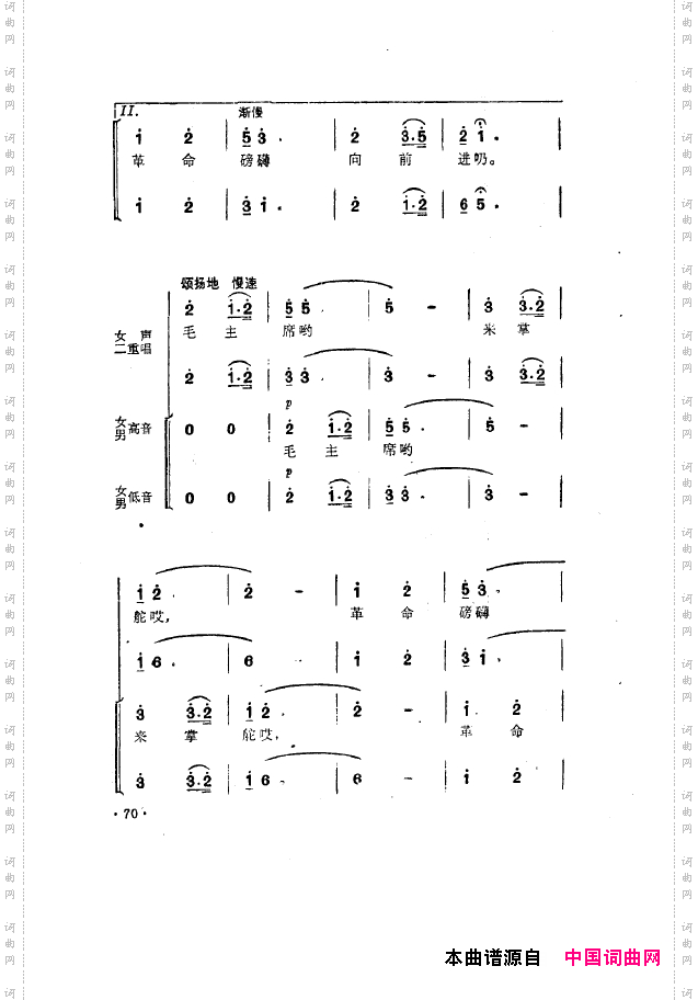 毛泽东之歌-红太阳歌曲集051-100