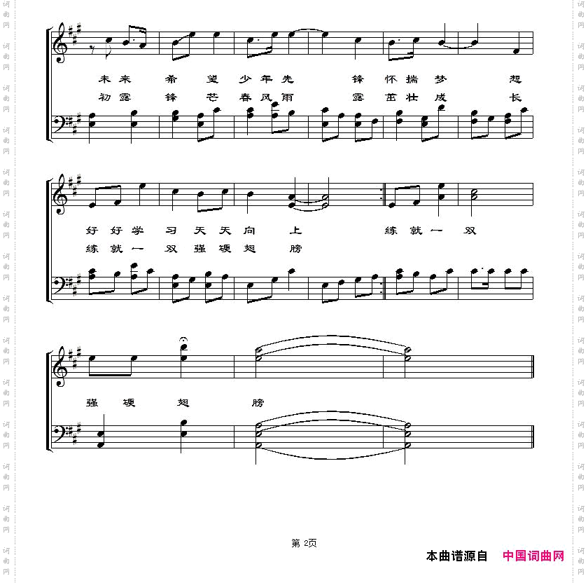 太行山上简谱+五线谱