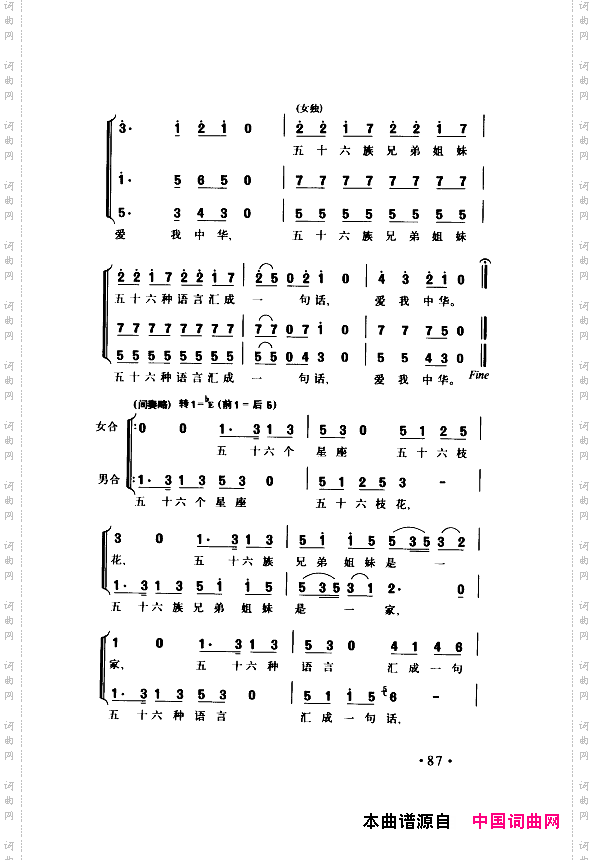 颂歌献给伟大的党歌曲集051-100