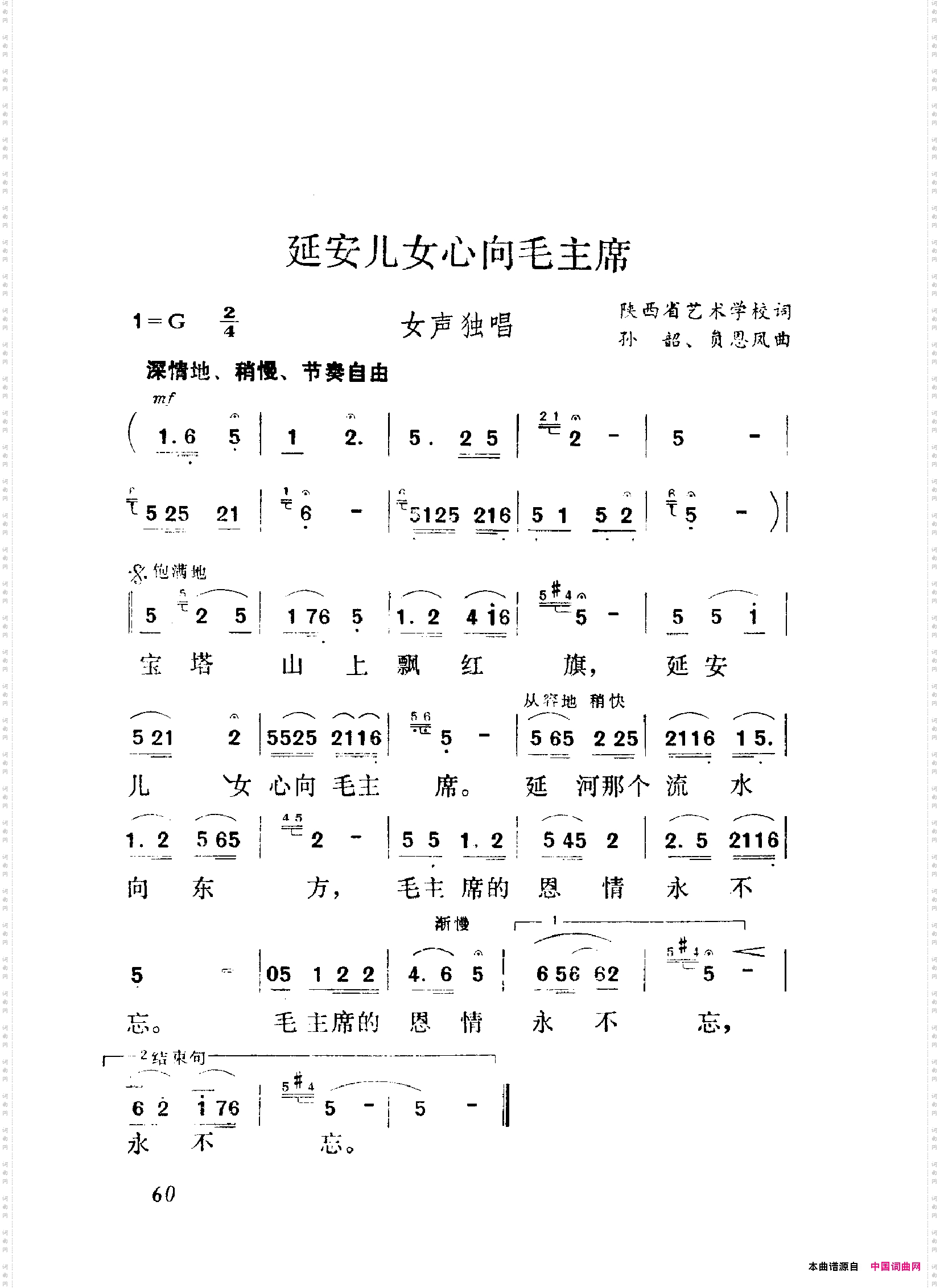 颂歌献给毛主席歌曲集051-100