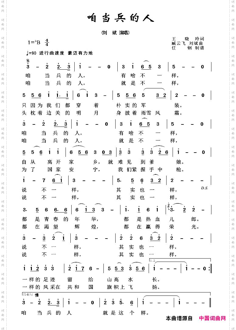 咱当兵的人_军旅歌曲100首