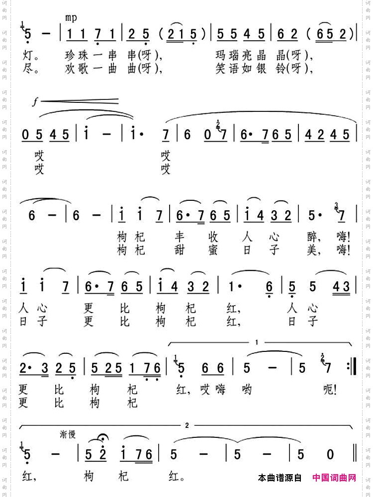 塞上江南枸杞红电视片《塞上枸杞红胜火》插曲