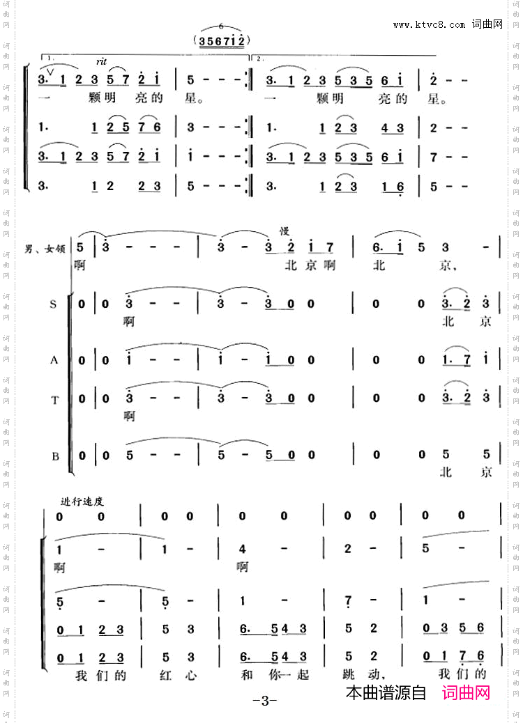 北京颂歌_冯晓阳编合唱