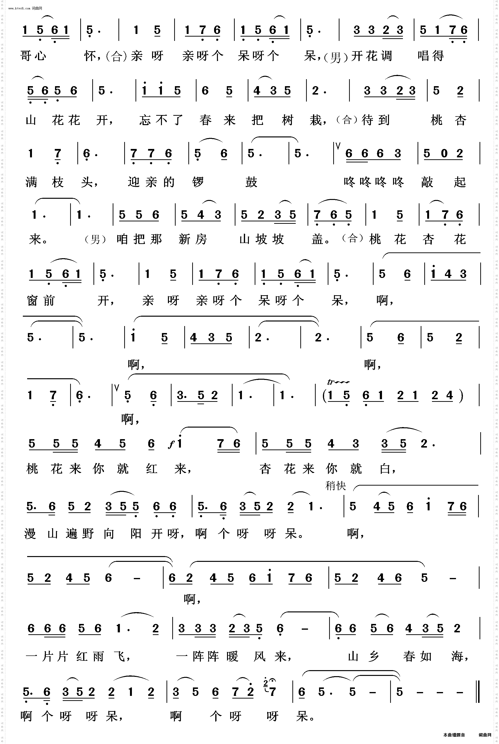 桃花红杏花白_映山红之歌