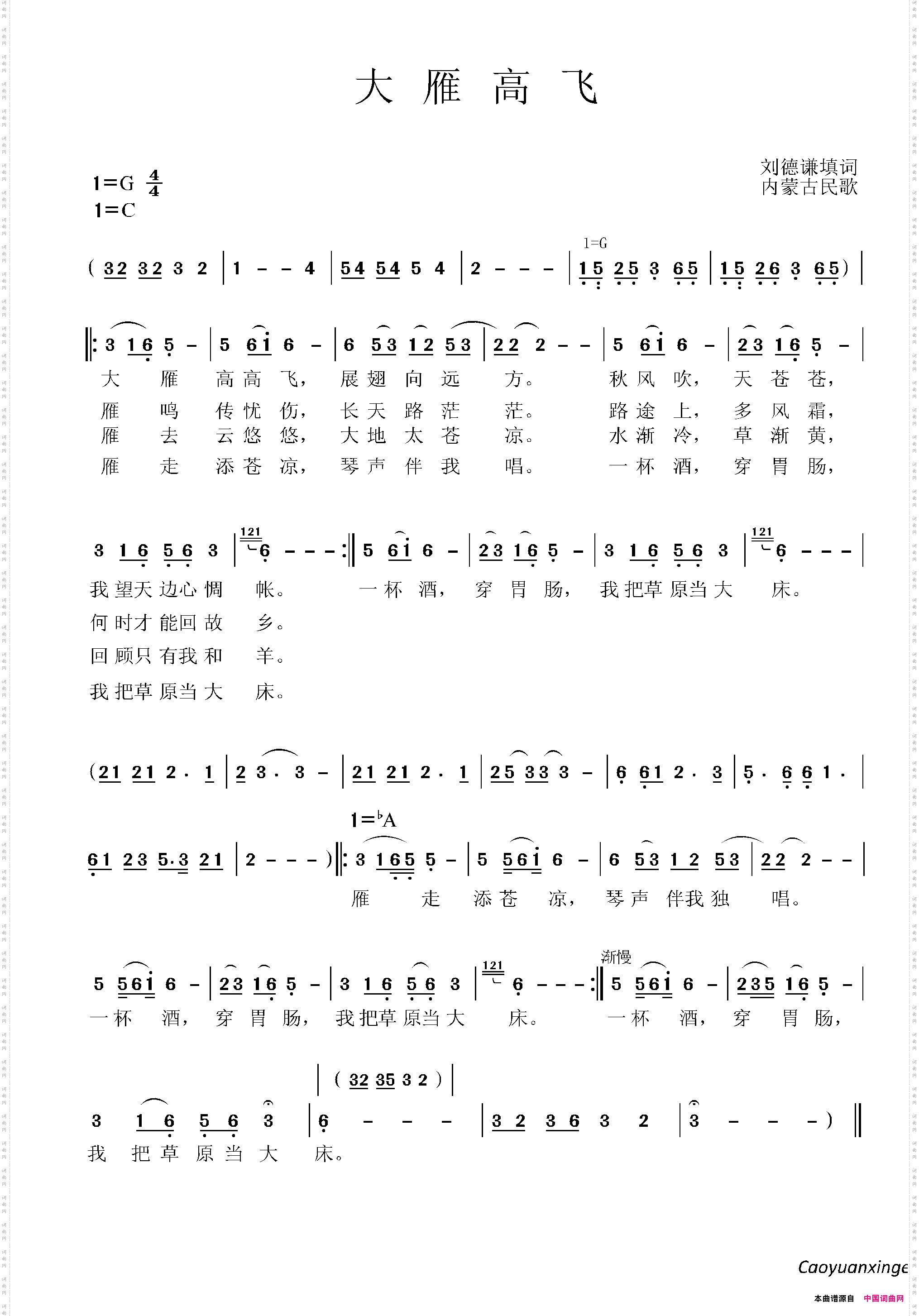 大雁高飞