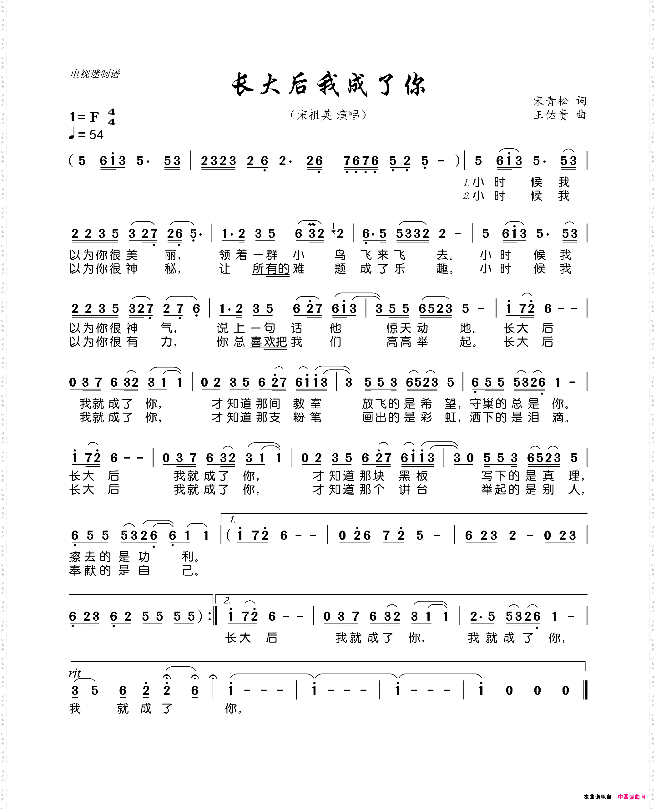 长大后我成了你