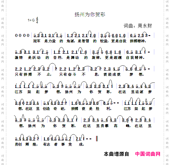 扬州为你贺彩