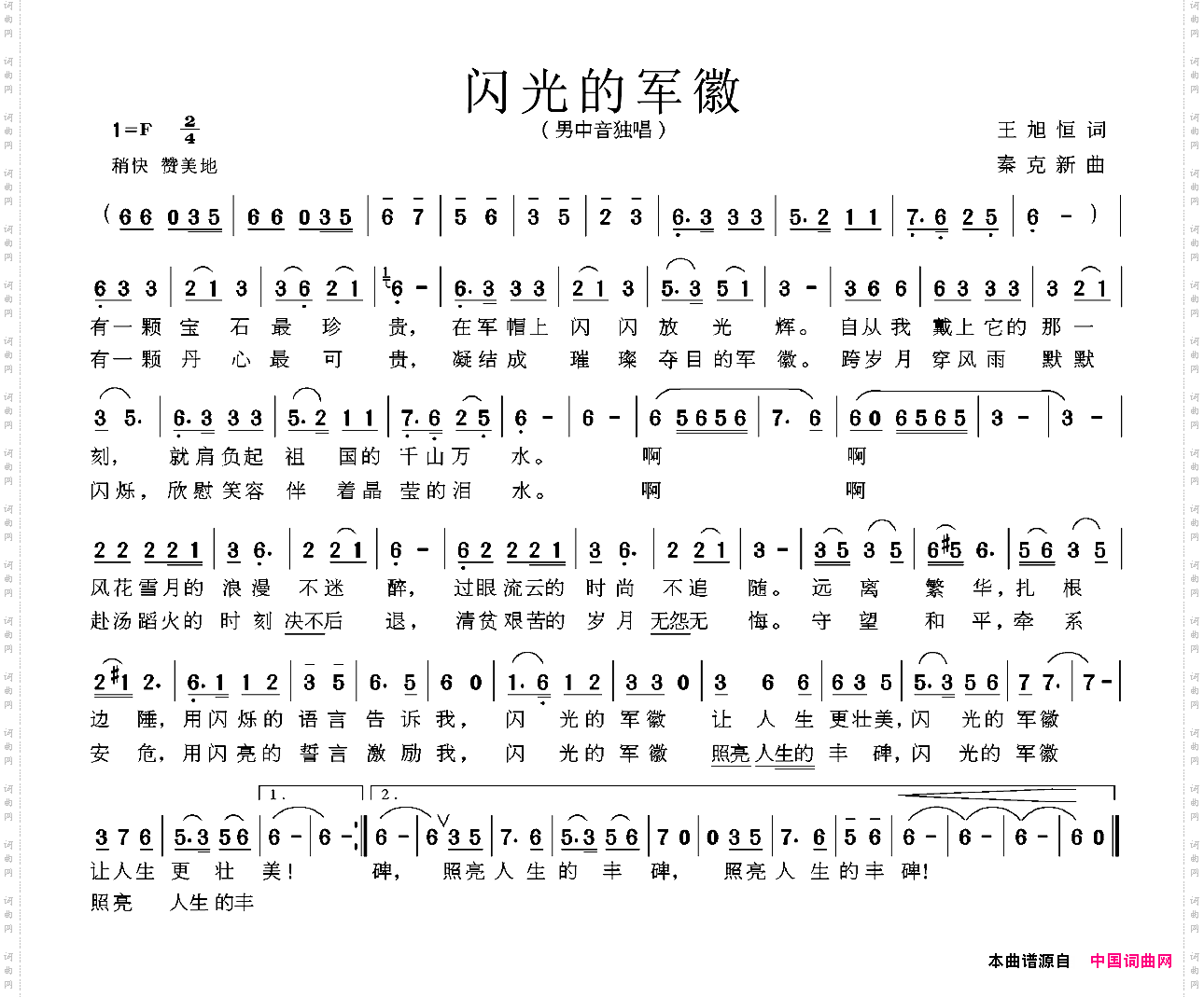 闪光的军徽