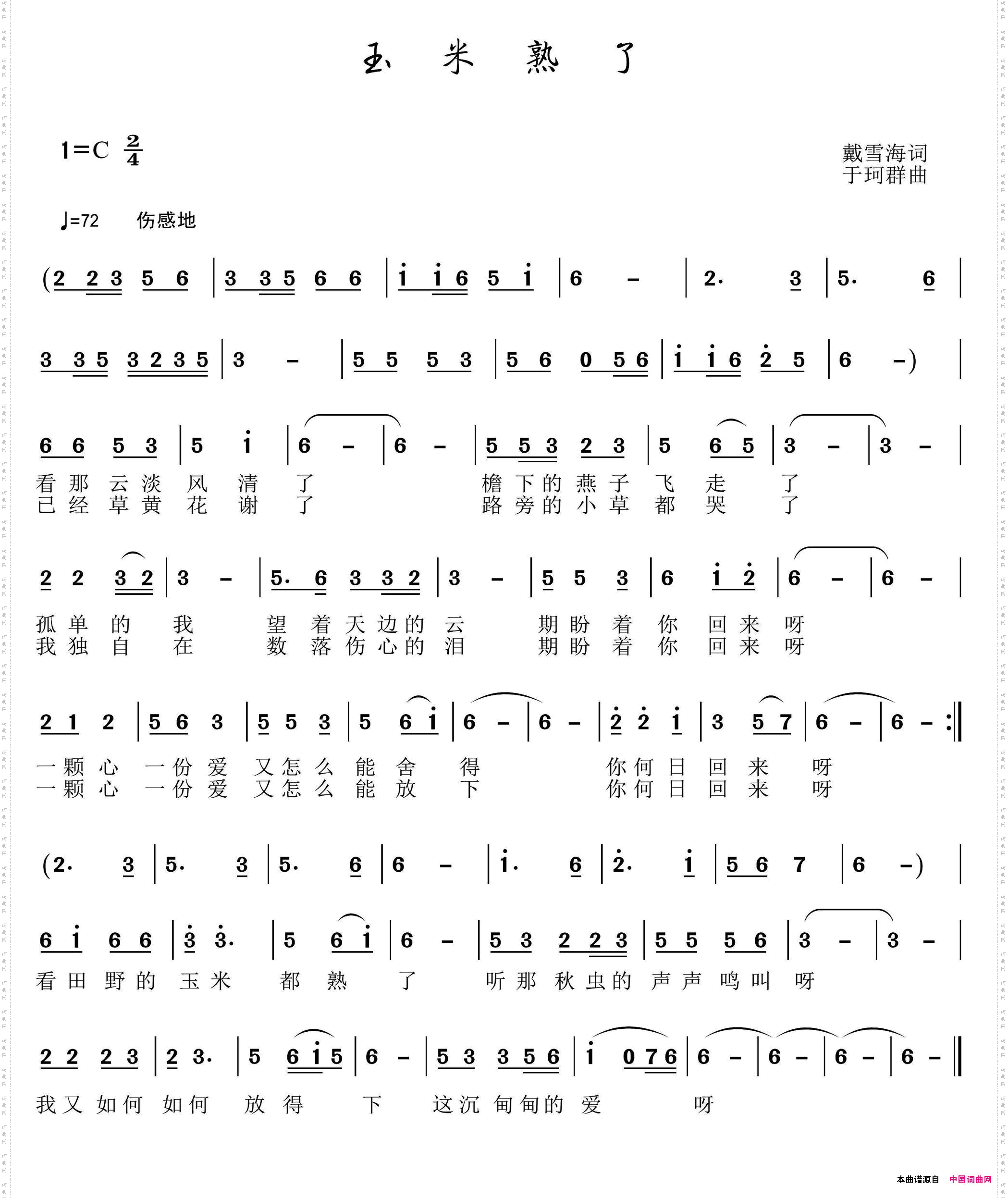 玉米熟了