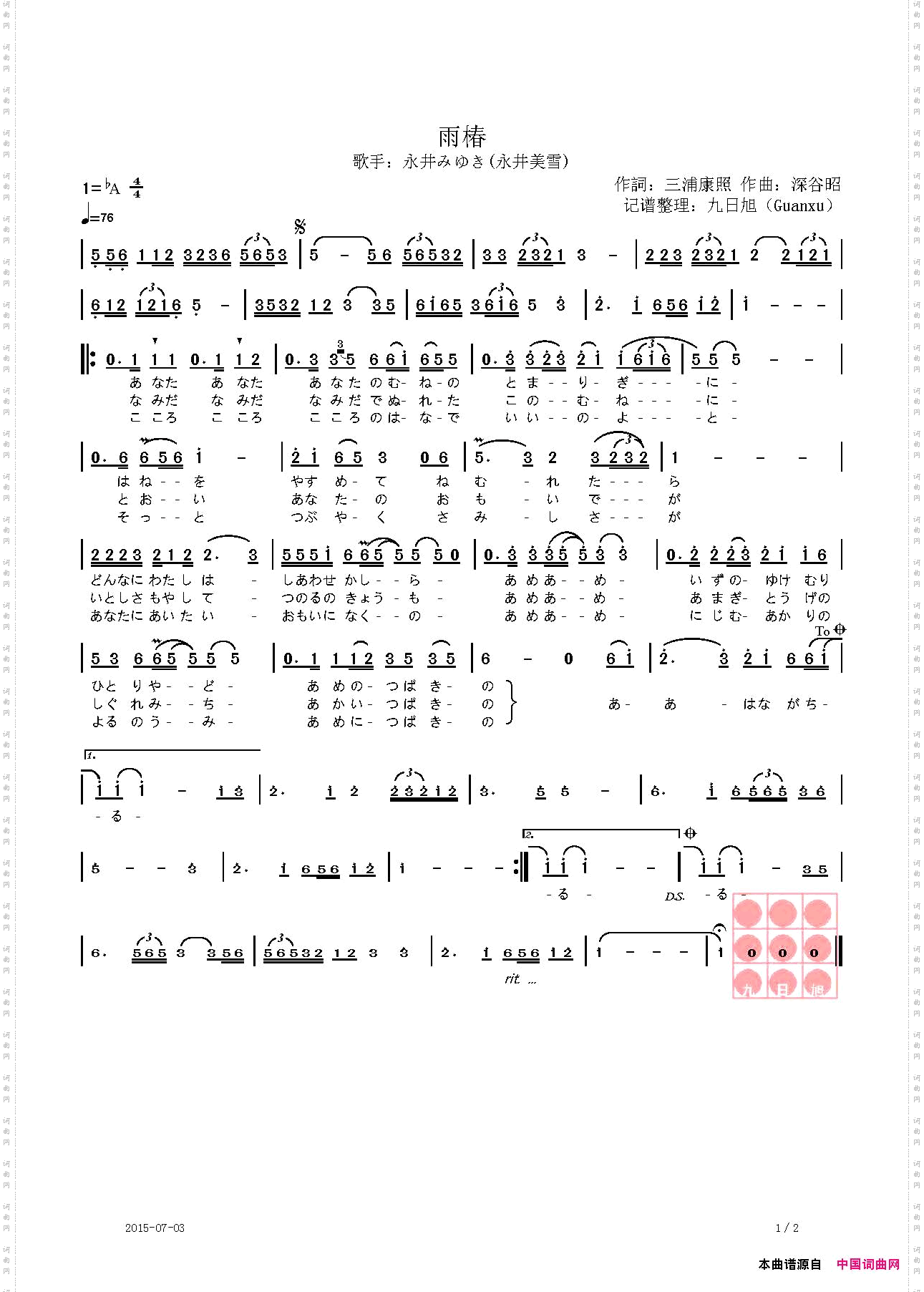 雨椿_ 雨中山茶花