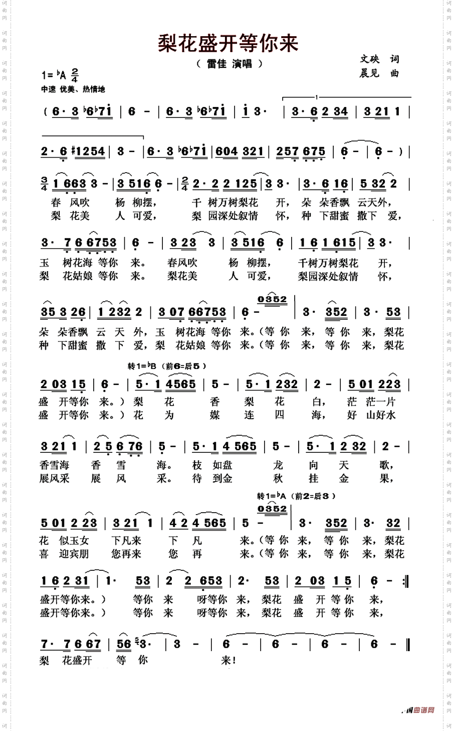 梨花盛开等你来