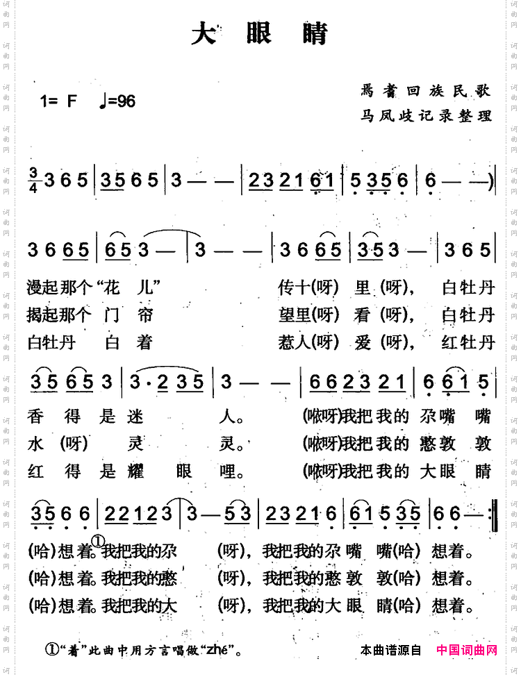 大眼睛焉耆回族民歌
