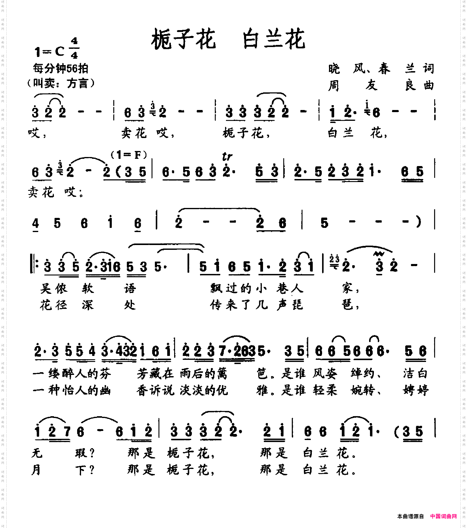 栀子花白兰花