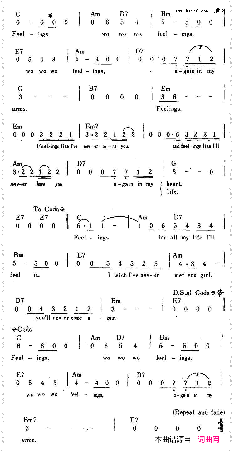 【美】Feelings情感、带和弦