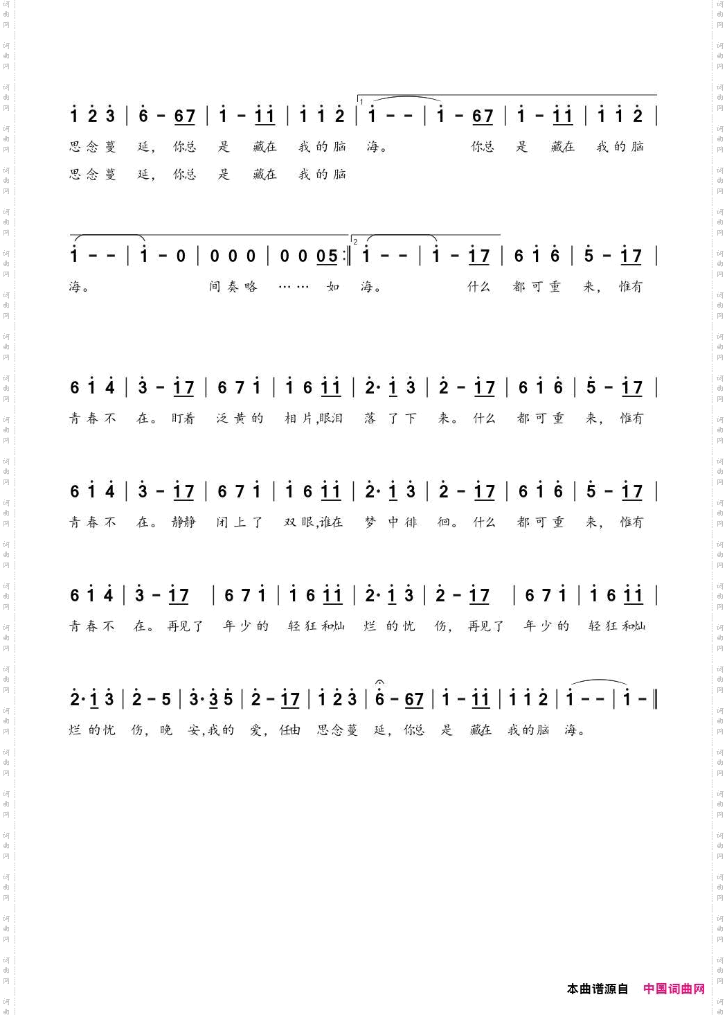 再见，灿烂的忧伤