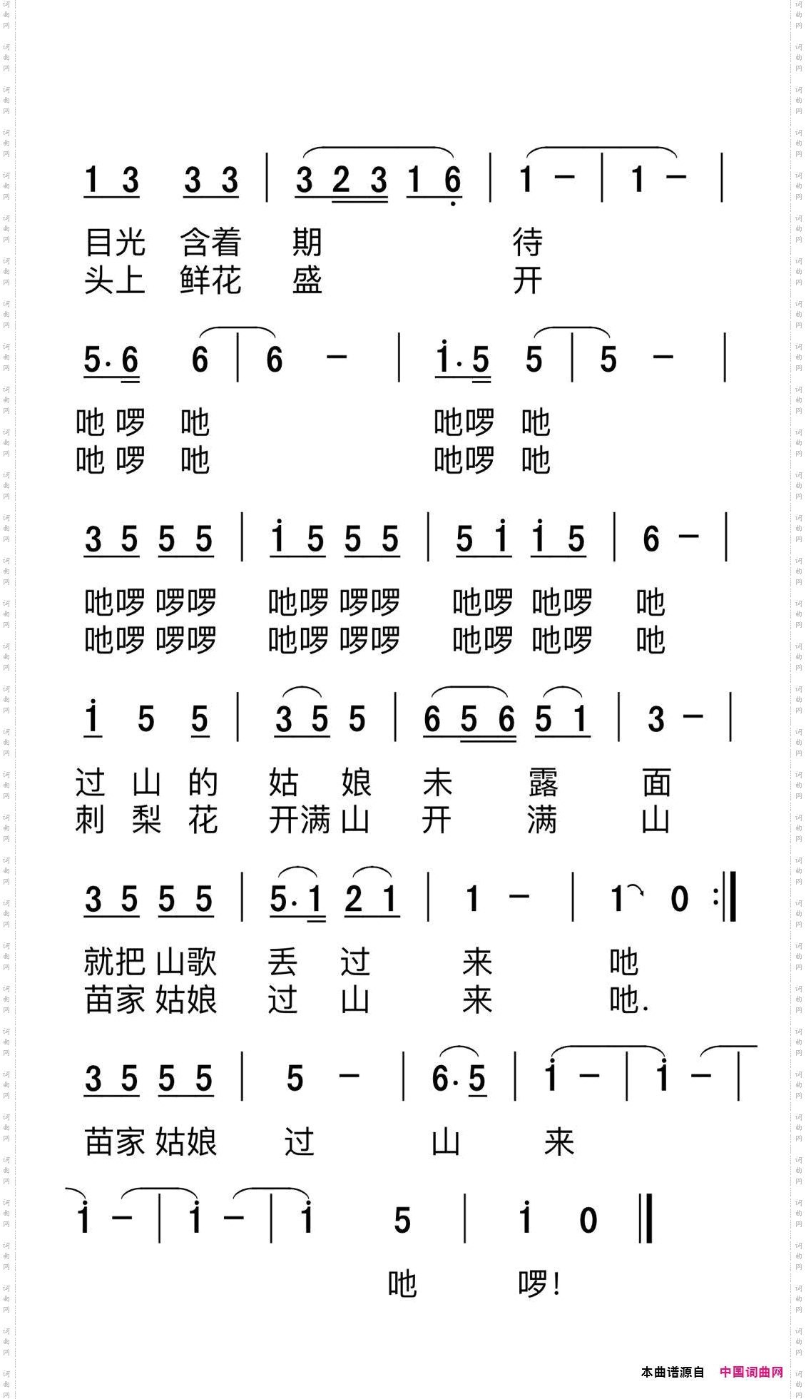 苗家姑娘过山来