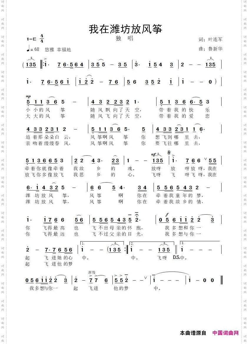 我在潍坊放风筝