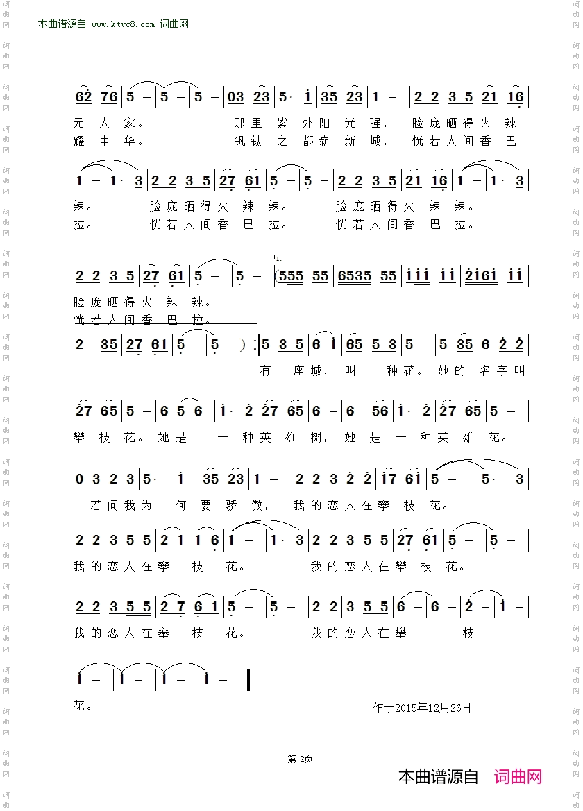 我的恋人在攀枝花