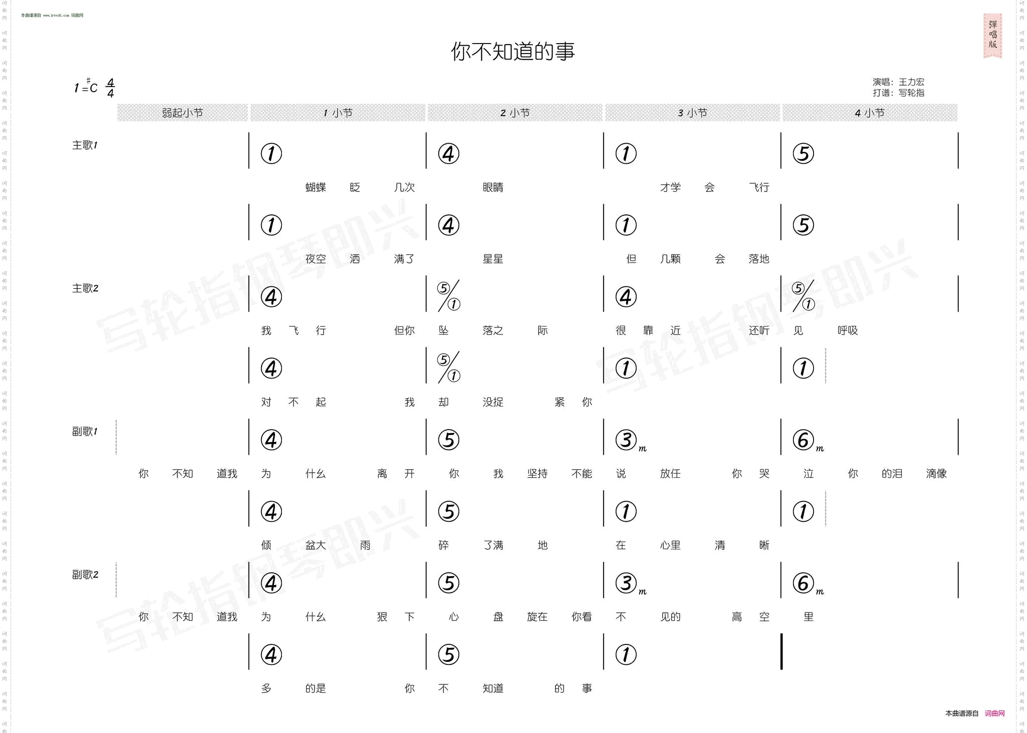 你不知道的事_ 简和谱