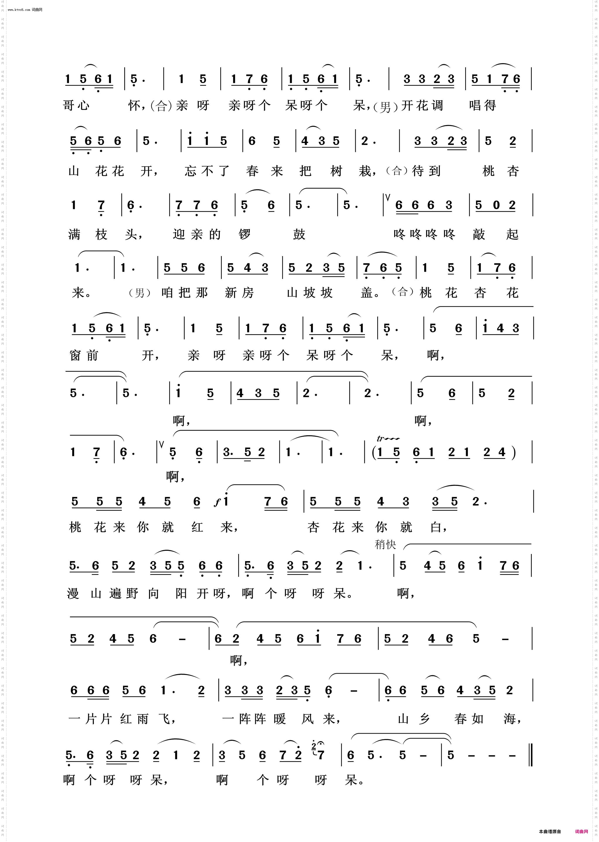 桃花红杏花白_映山红之歌