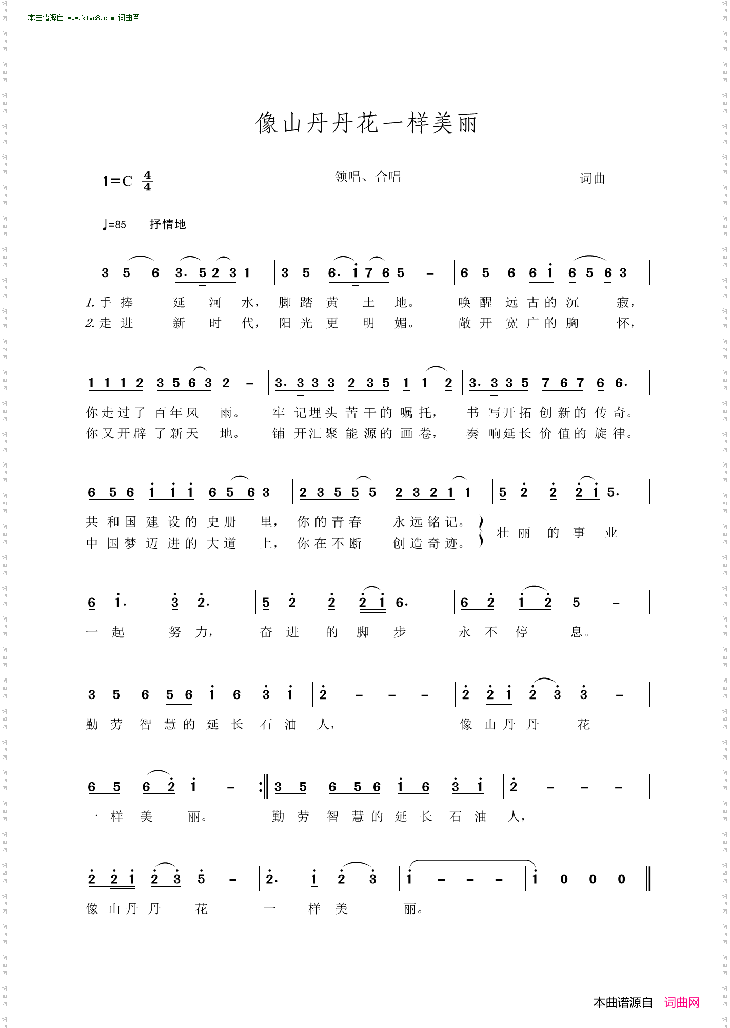 像山丹丹花一样美丽_领唱合唱