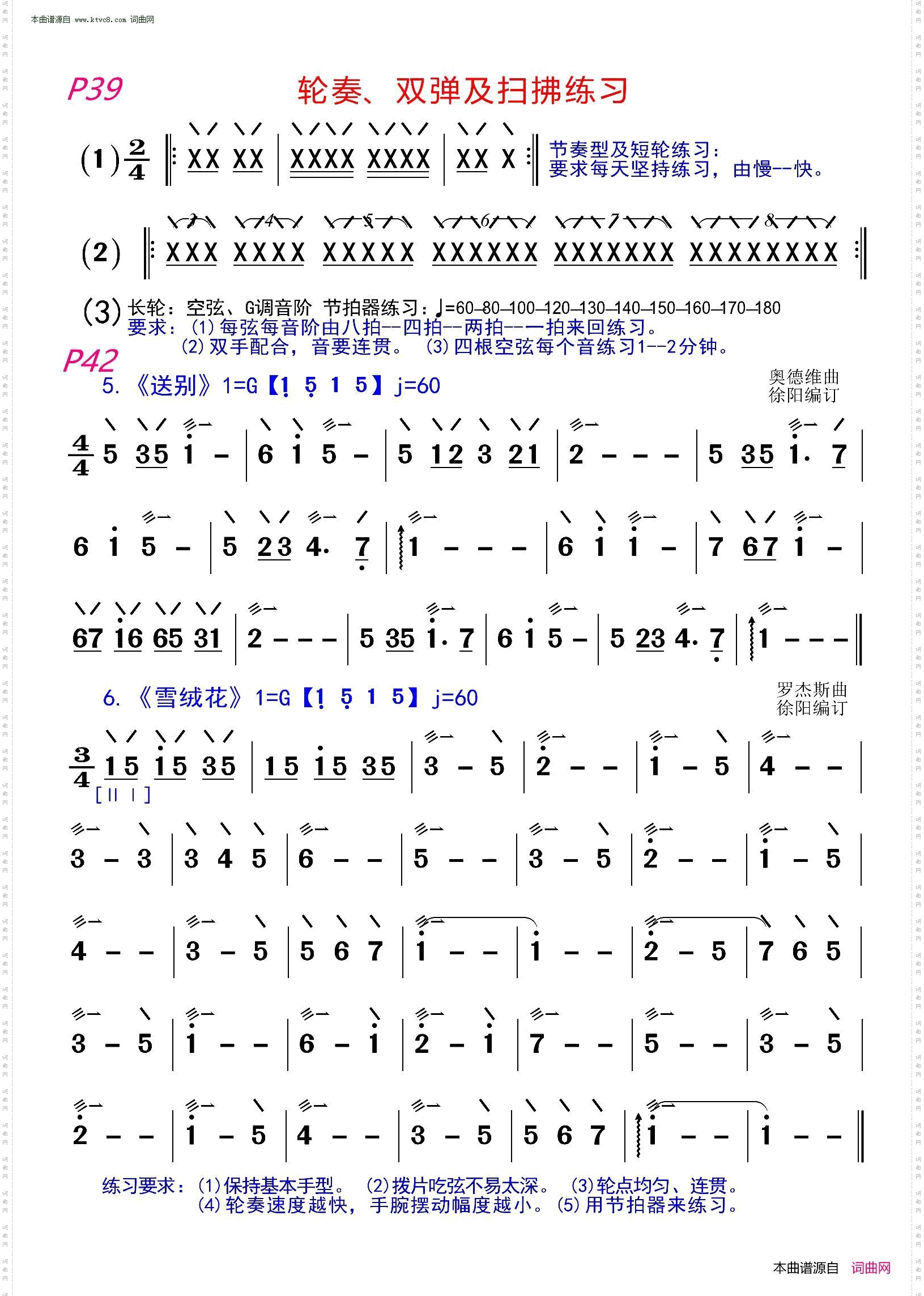 轮奏练习及动作要领