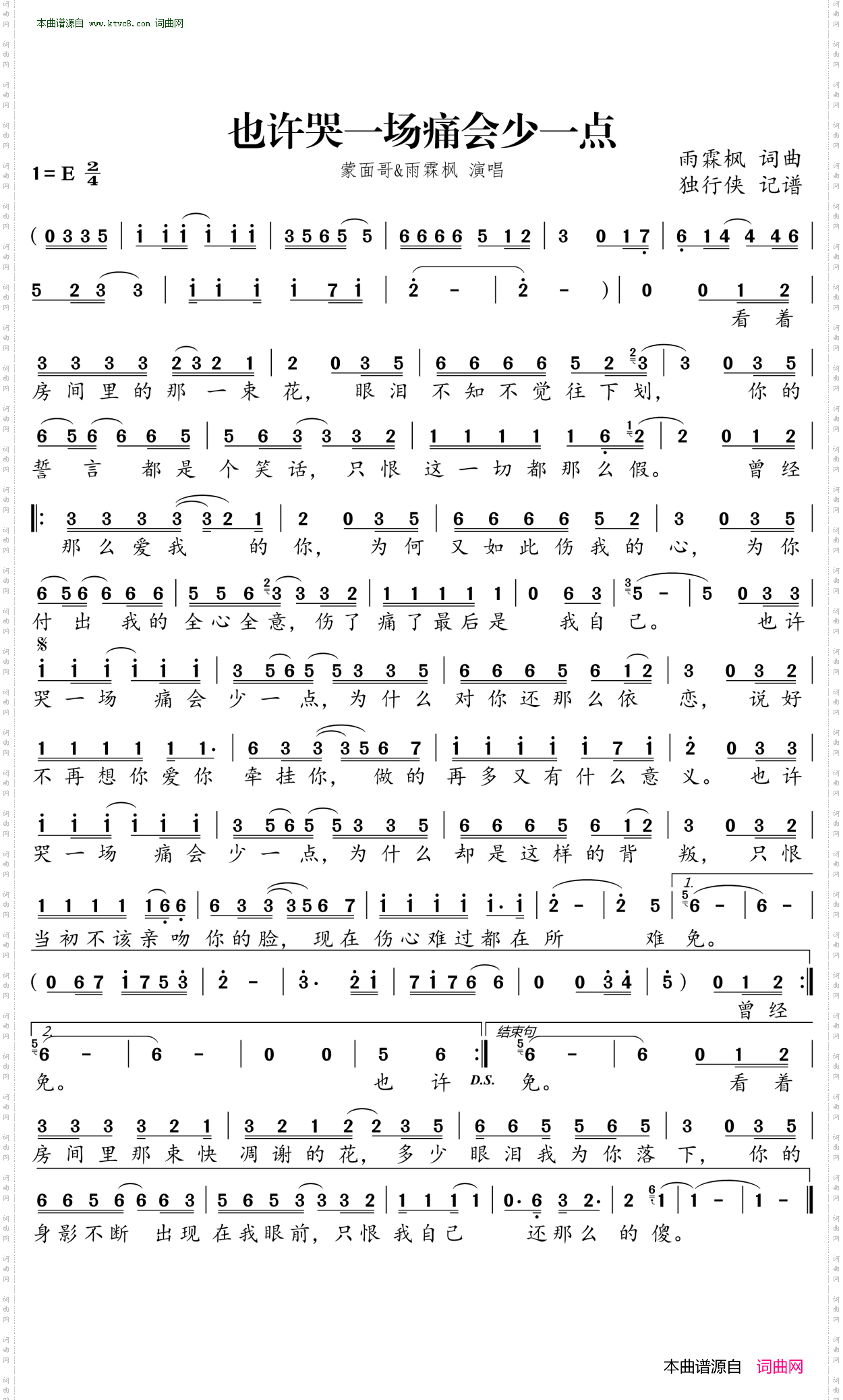 也许哭一场痛会少一点