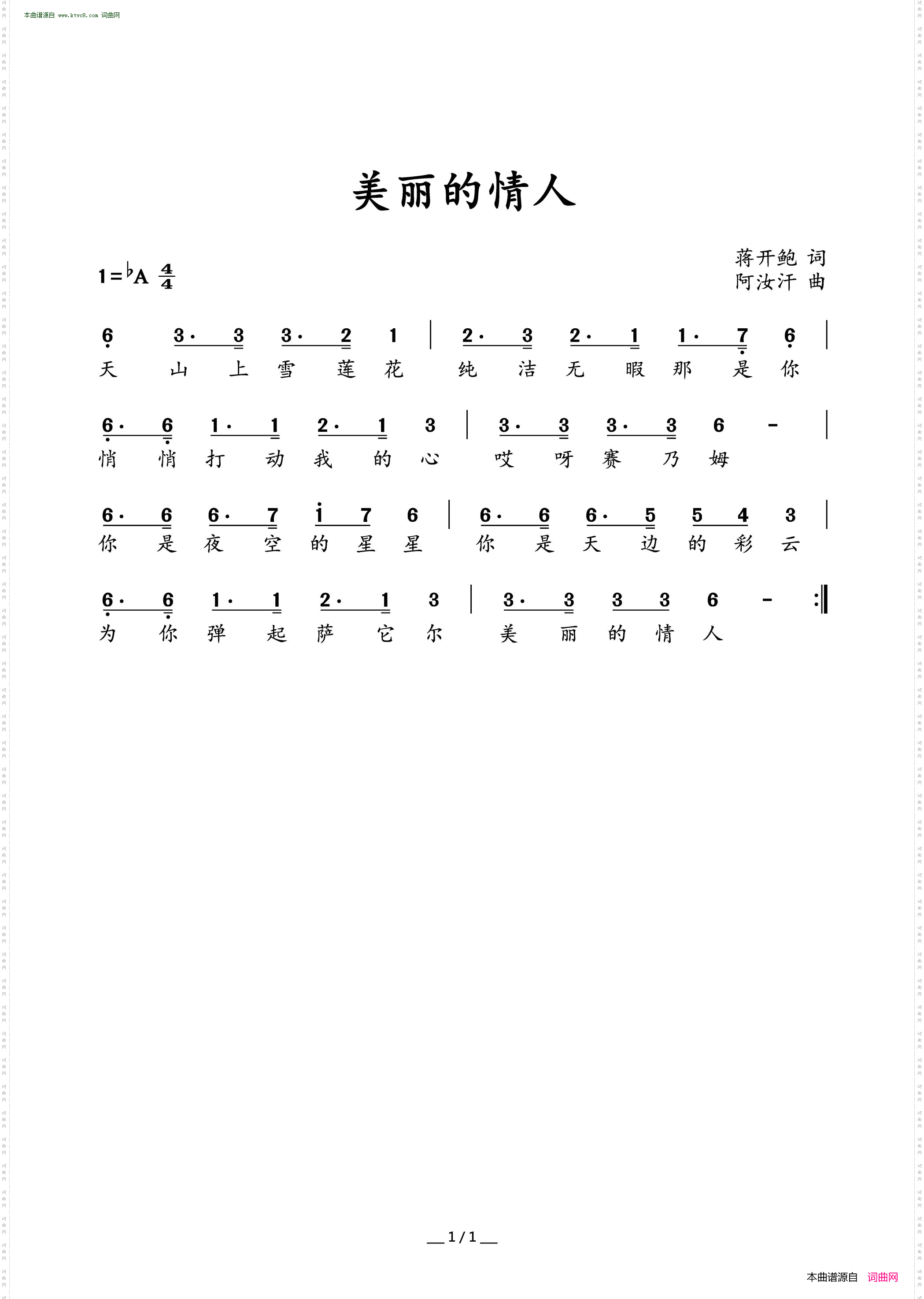 美丽的情人