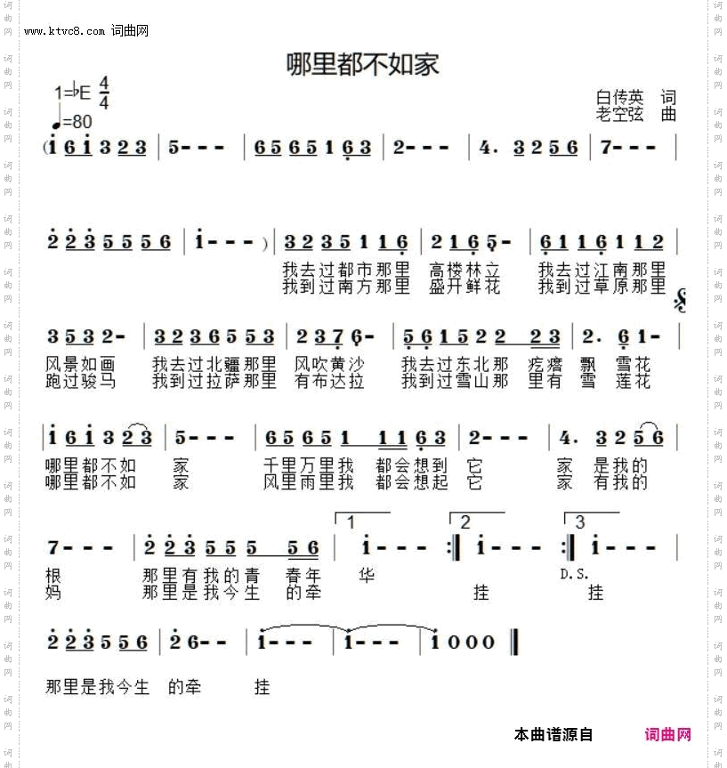 哪里都不如家