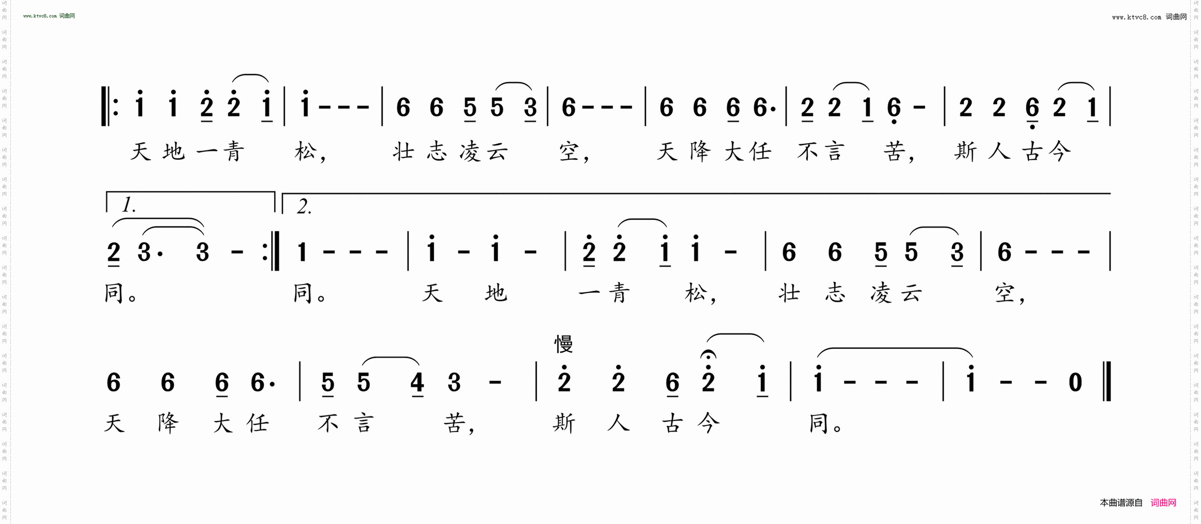 天地一青松