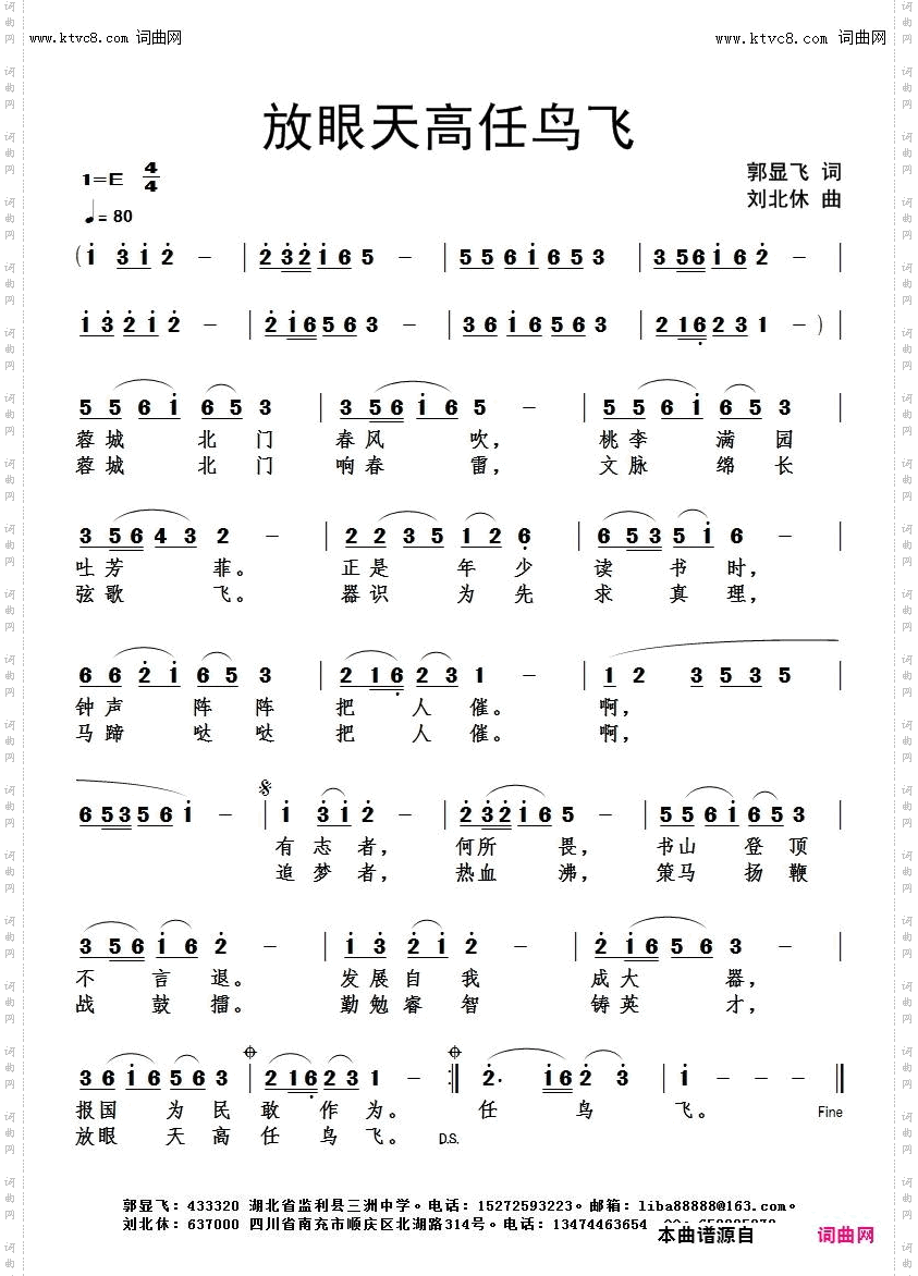 放眼天高任鸟飞
