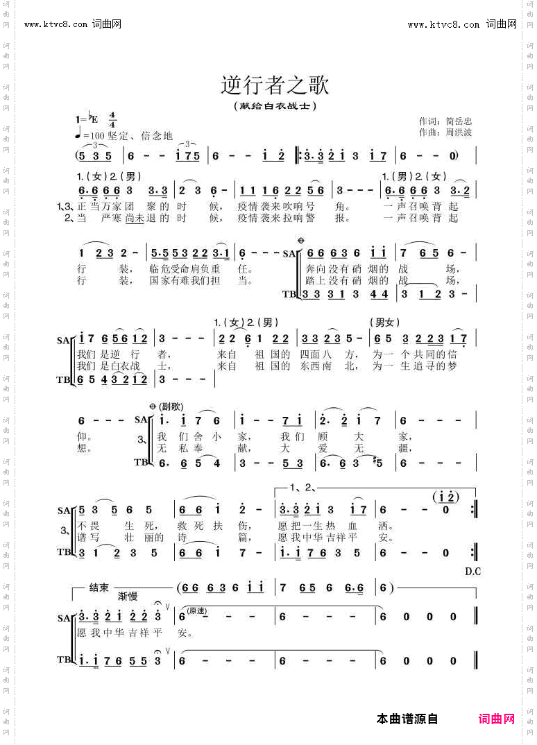 逆行者之歌_献给白衣战士