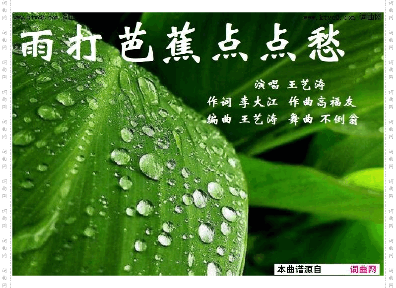 雨打芭蕉点点愁_王艺涛唱、舞曲 三步踩不倒翁制作