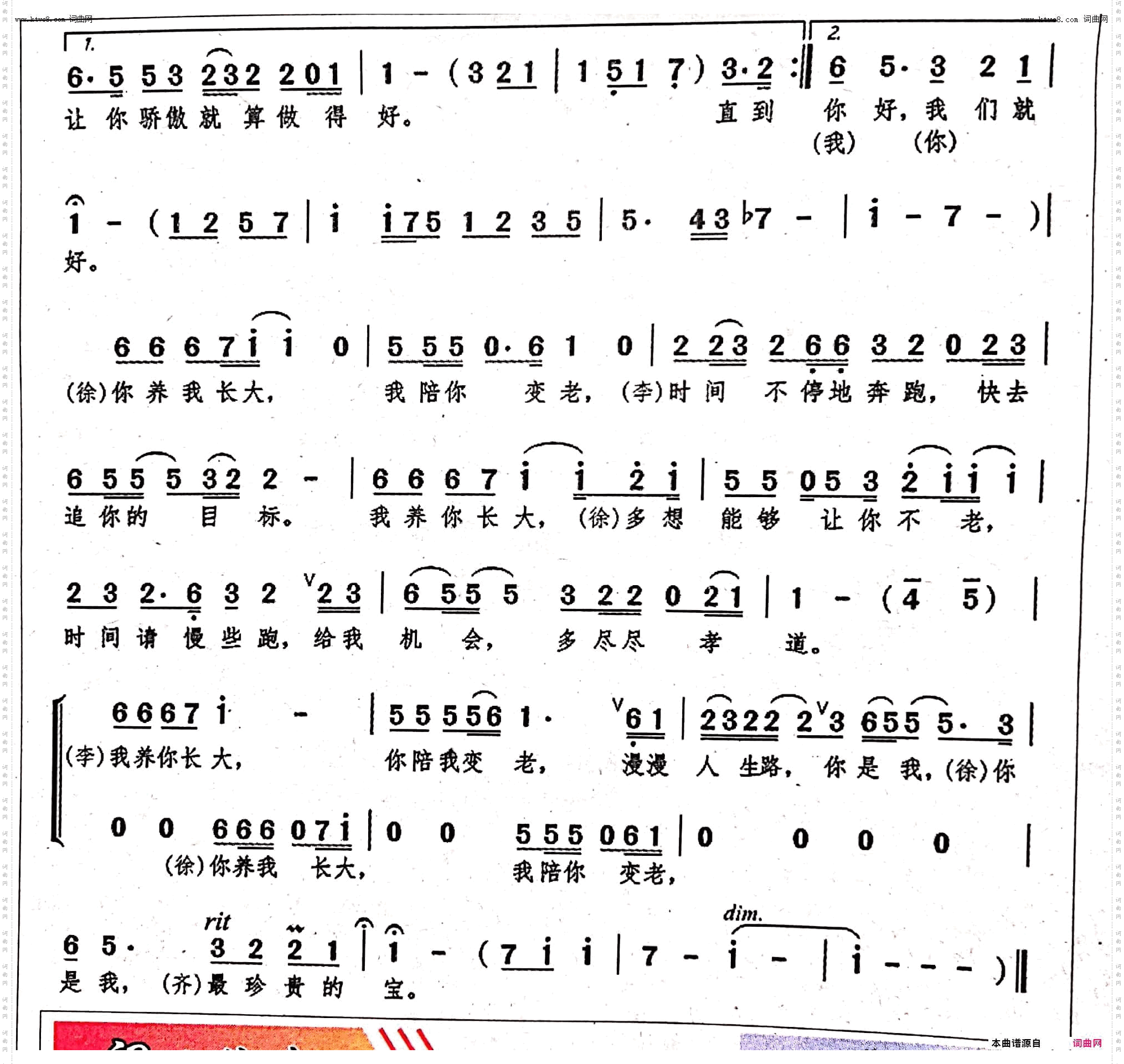 你养我长大 我陪你变老