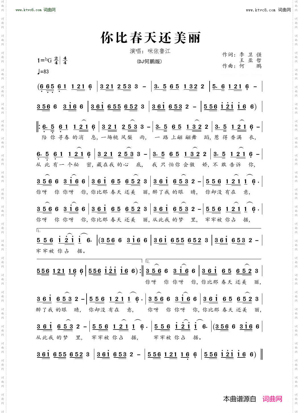 你比春天还美丽_ DJ何鹏版 