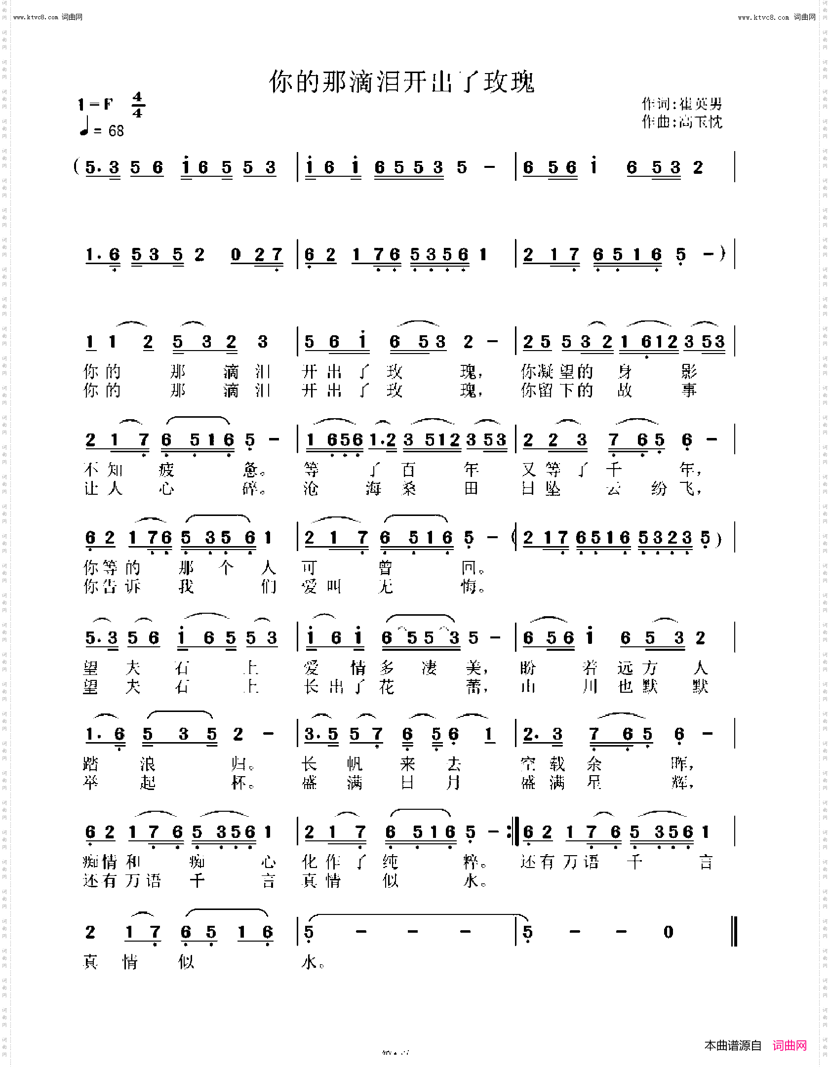 你的那滴泪开出了玫瑰