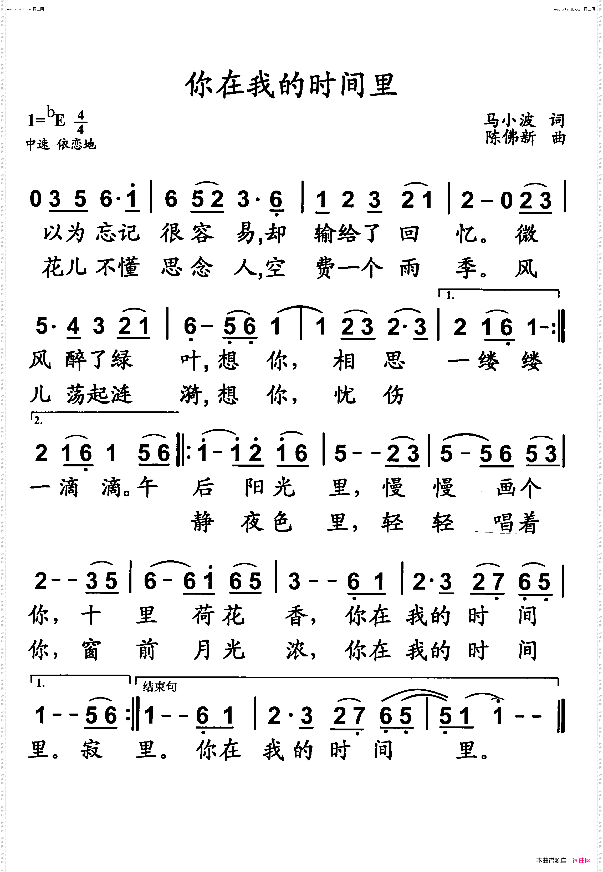 你在我的时间里
