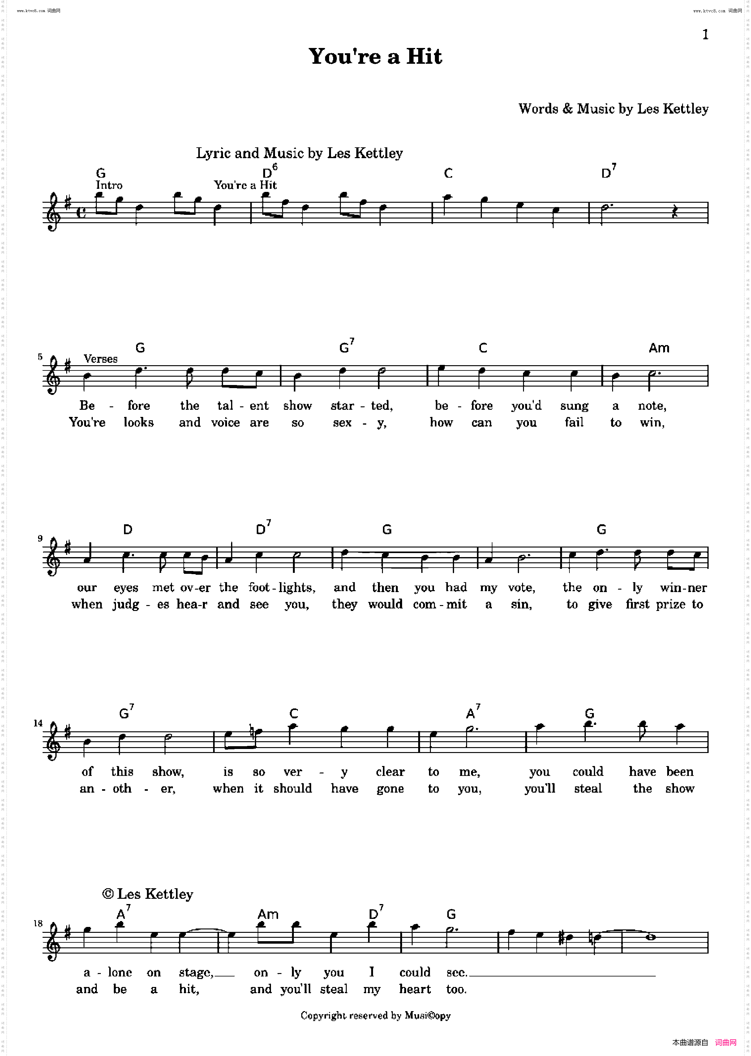 You´re a Hit_歌曲 人声伴奏