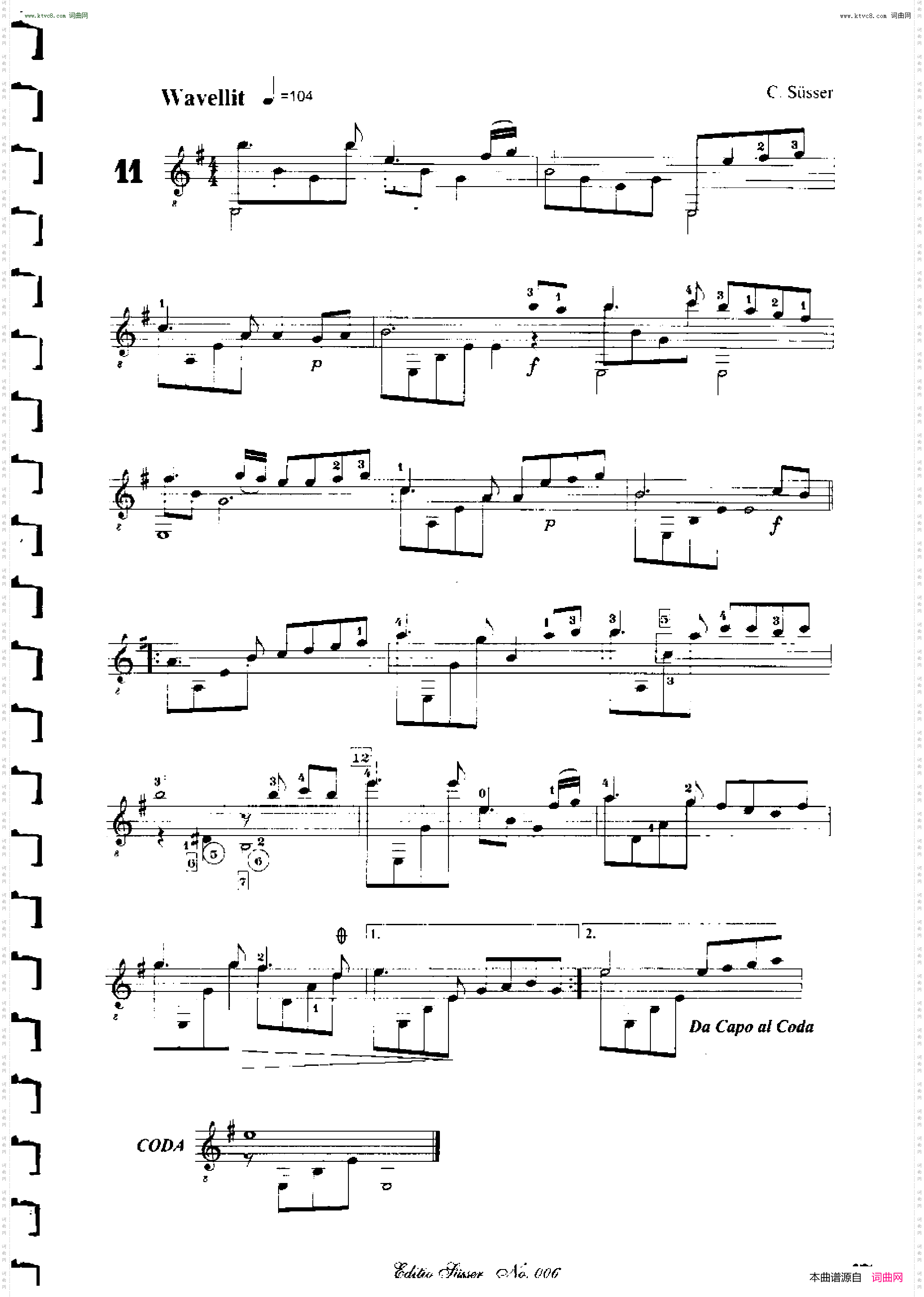 Classical guitar－Susser Ctibor_No 6, Fantazie ze sveta mineralu