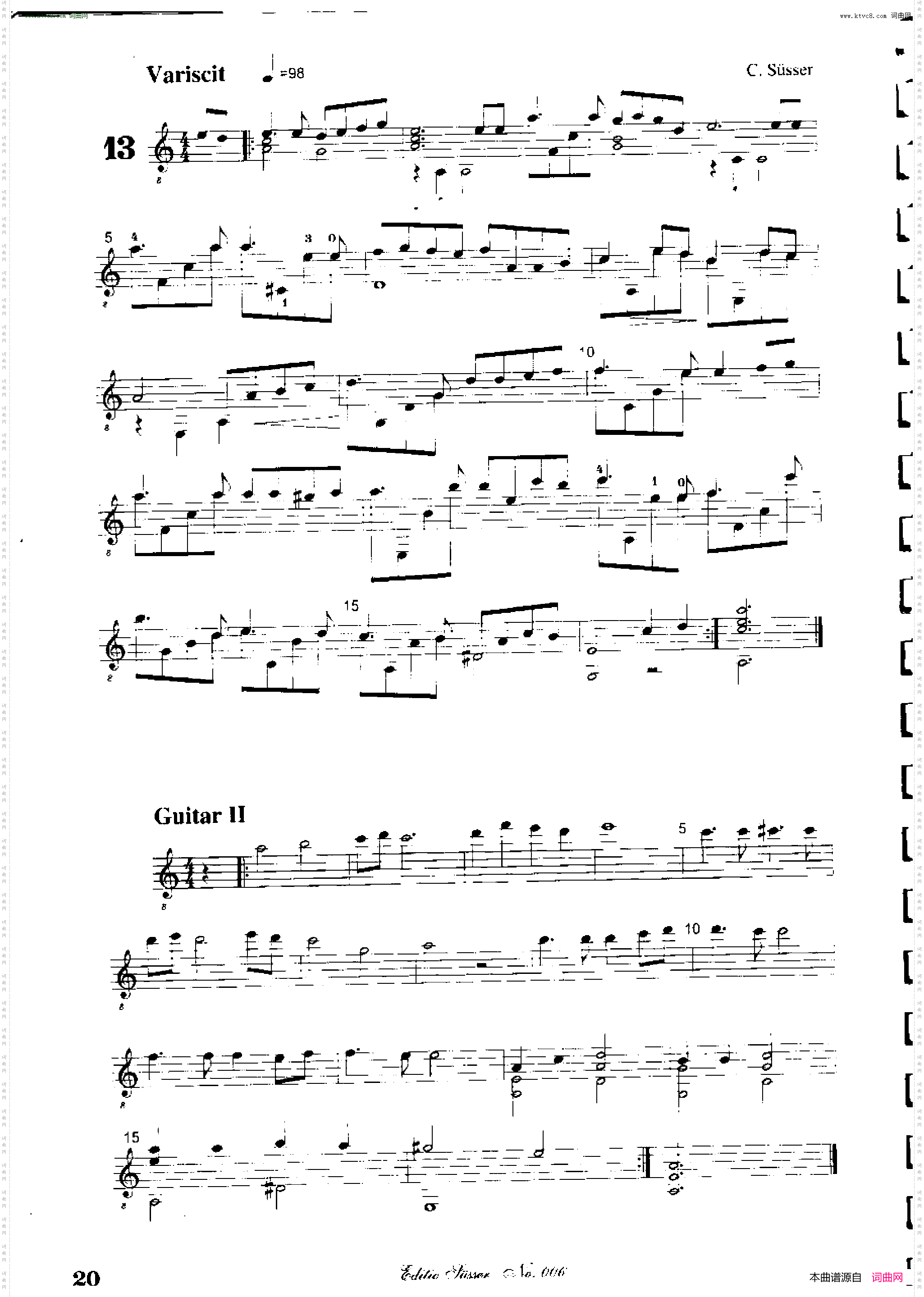 Classical guitar－Susser Ctibor_No 6, Fantazie ze sveta mineralu