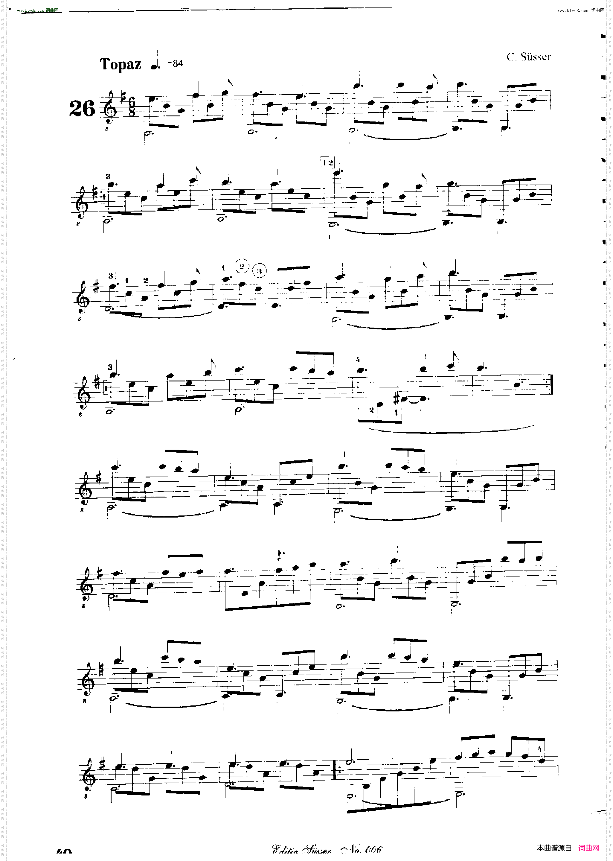 Classical guitar－Susser Ctibor_No 6, Fantazie ze sveta mineralu