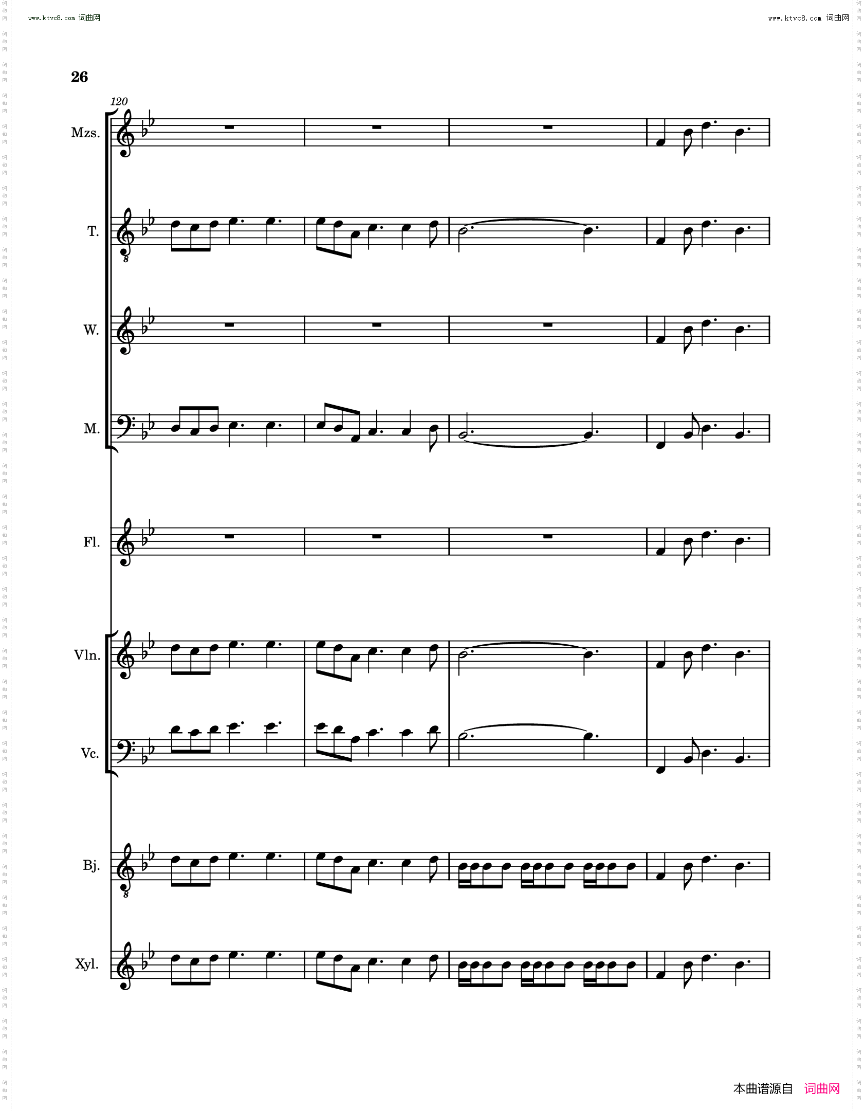 琵琶行pi pa xing song Poem and music sheet