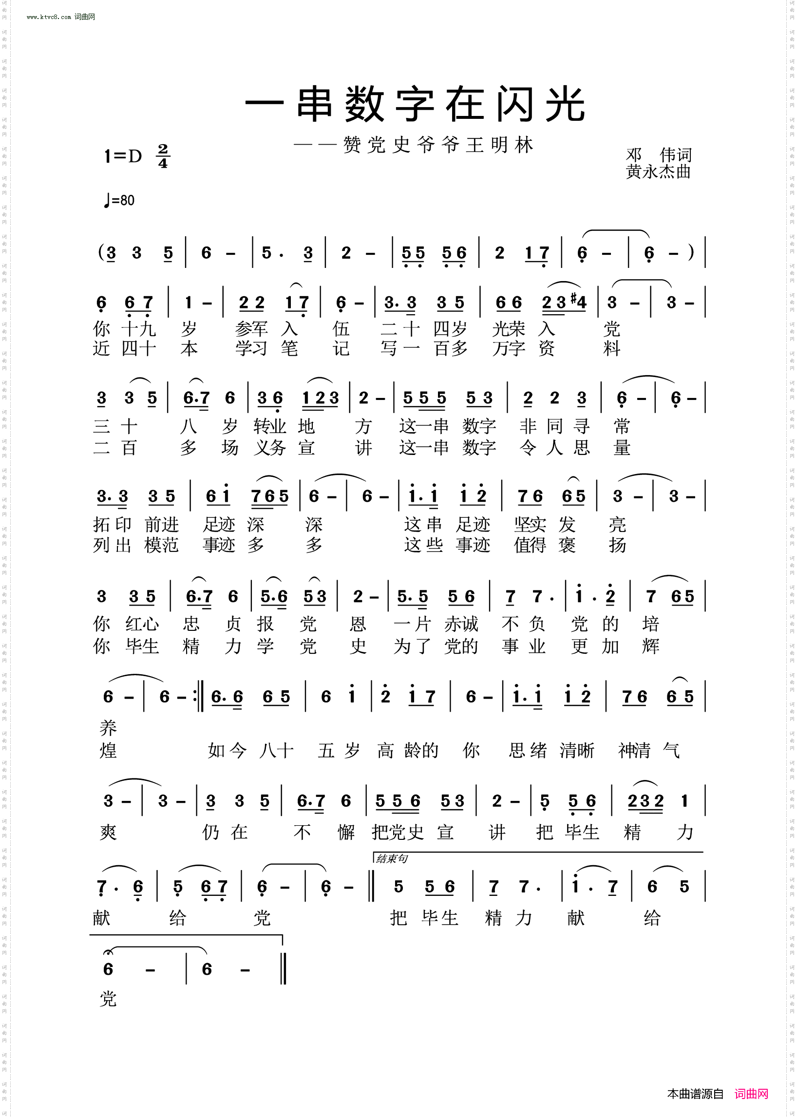 一串数字在闪光