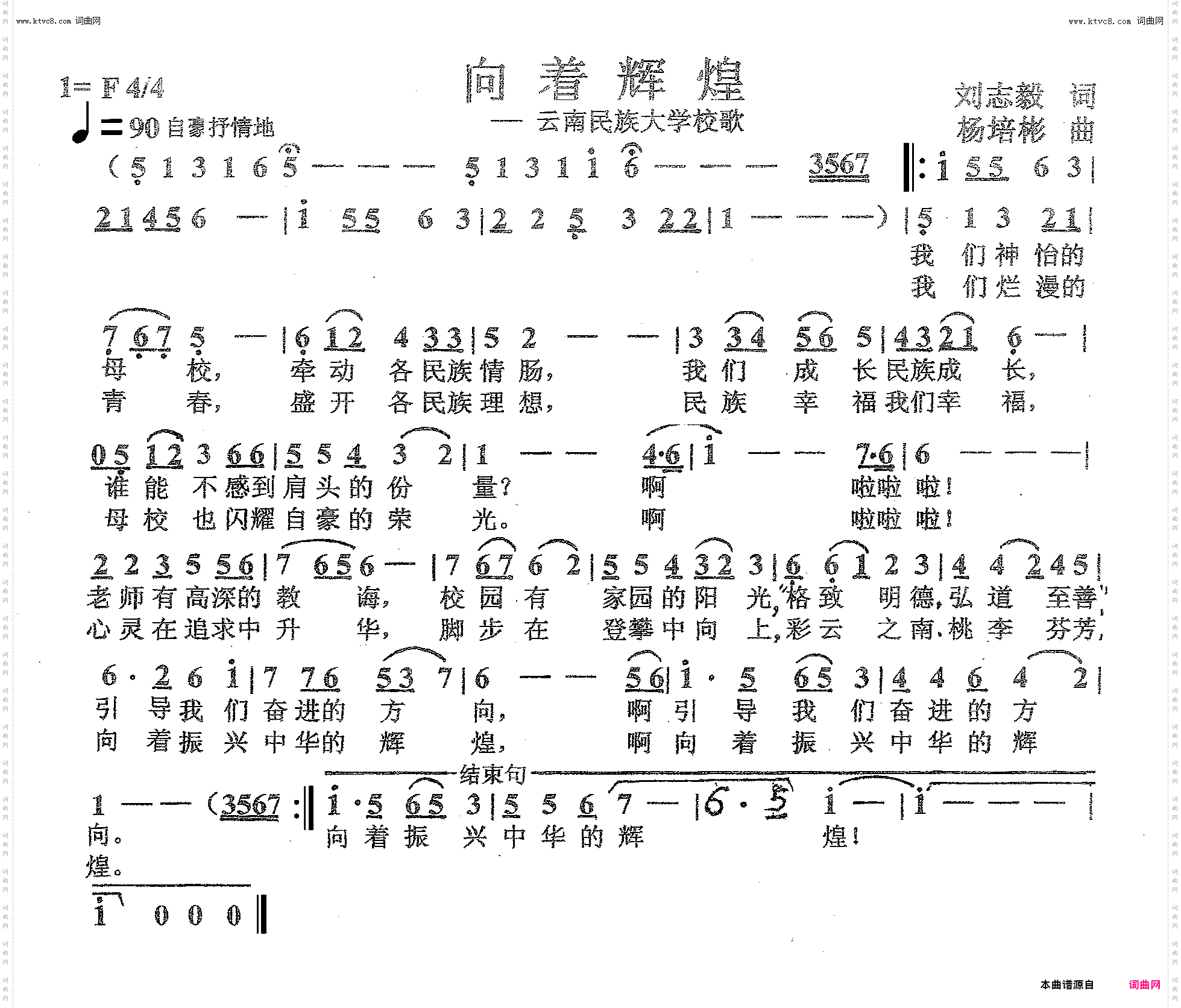 向着辉煌_民族大学校歌