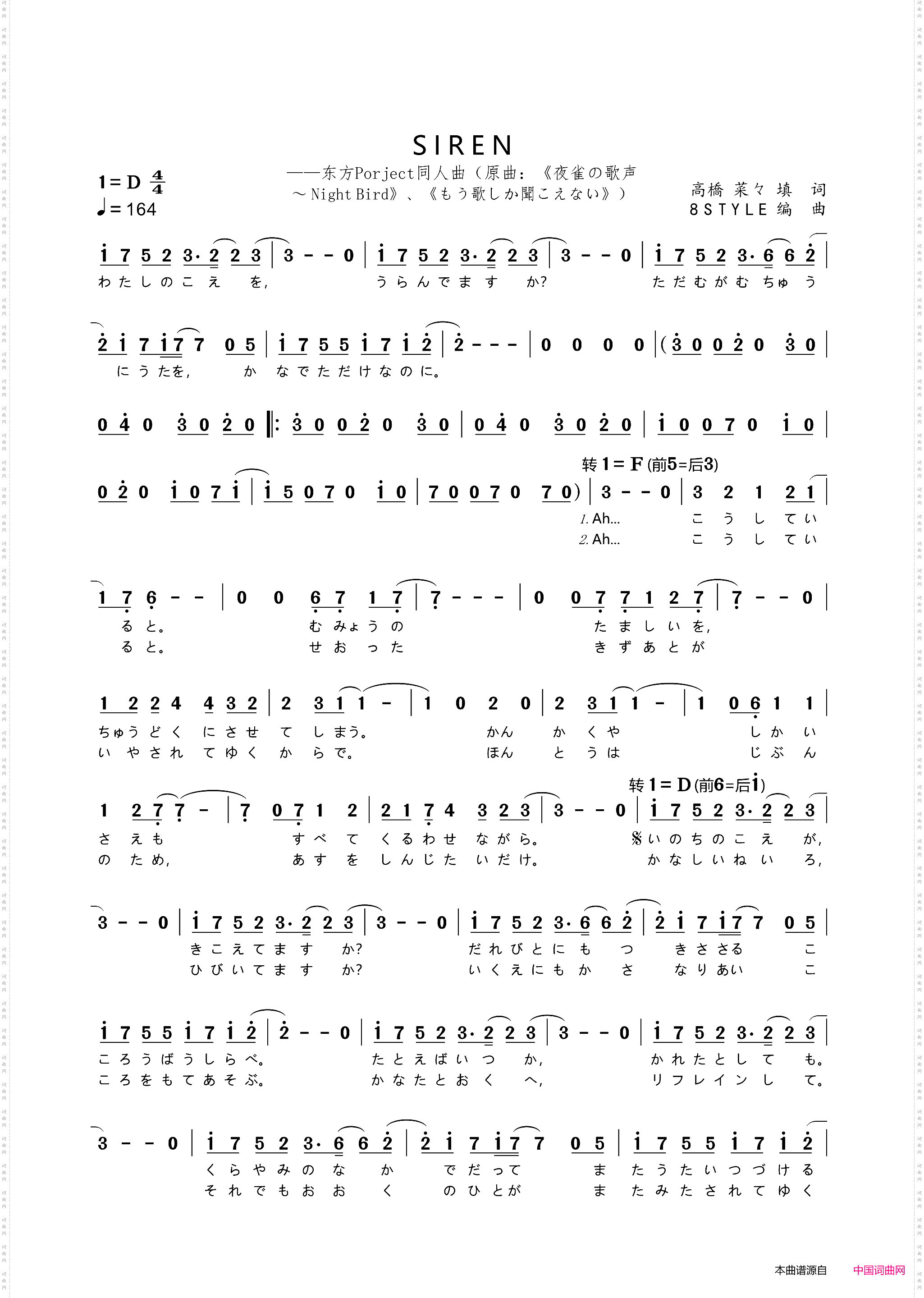 SIREN_[日]东方Project同人曲目