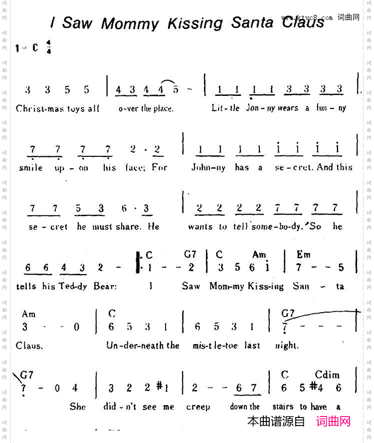 【美】ISawMommyKissingSantaClaus我看到妈妈亲吻圣诞老人