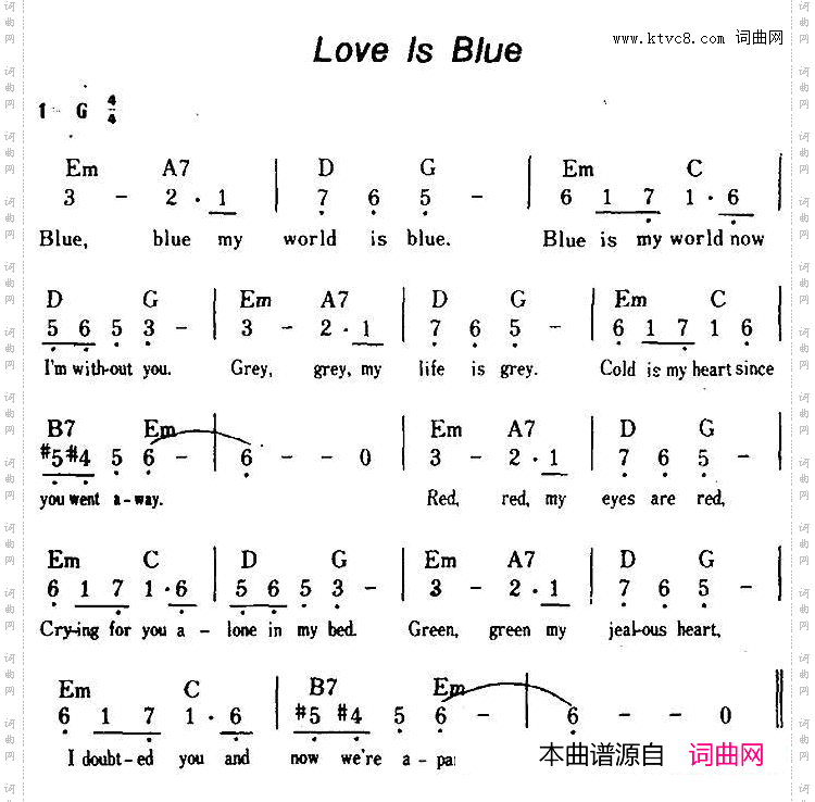 [美]LoveIsBlue爱情是蓝色的_[美]Love Is Blue爱情是蓝色的