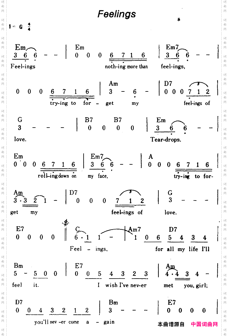 【美】Feelings情感、带和弦